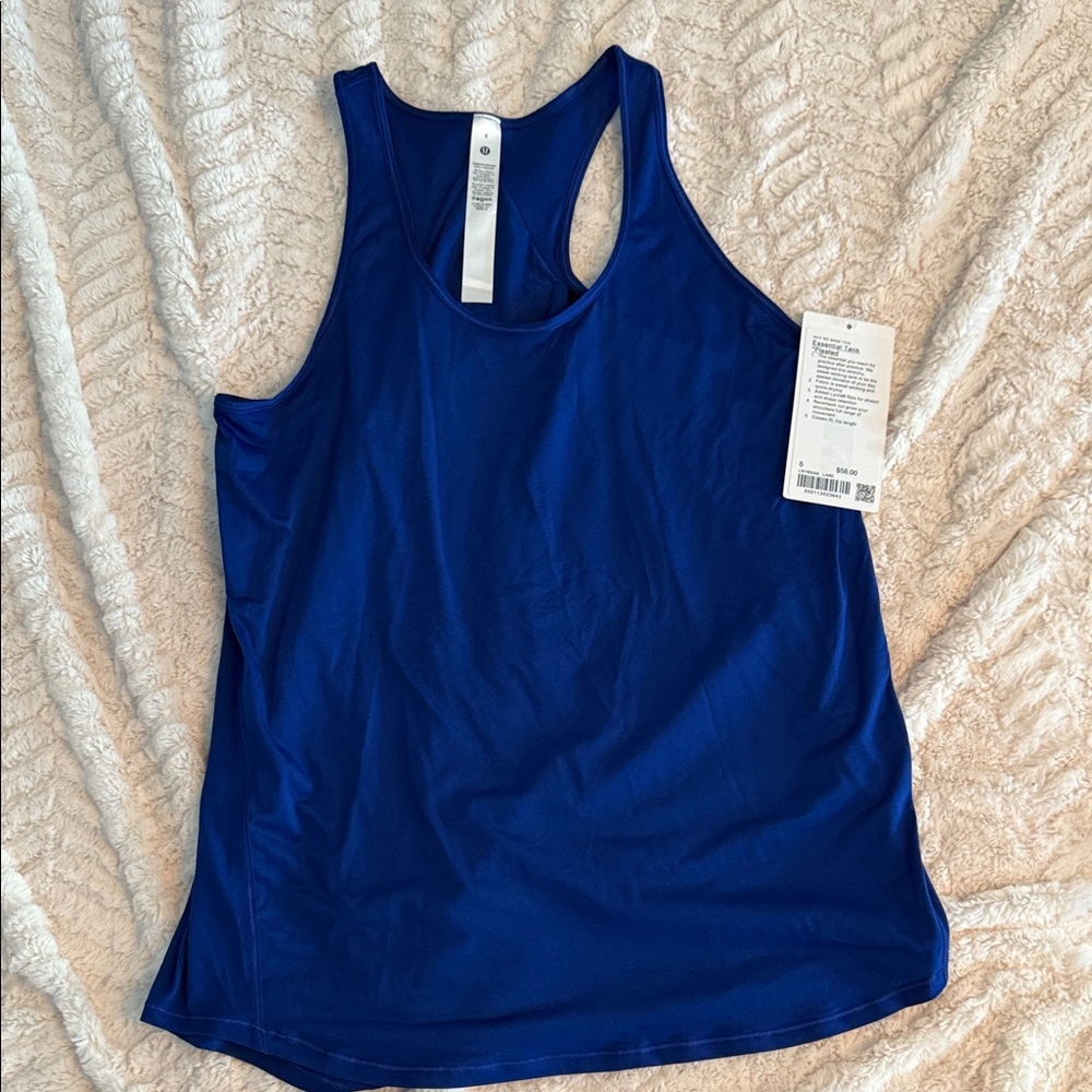 Lululemon Essential Tank Pleated Women's Blue Tank Top